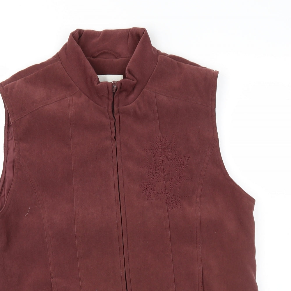 EWM Womens Brown   Gilet Waistcoat Size S