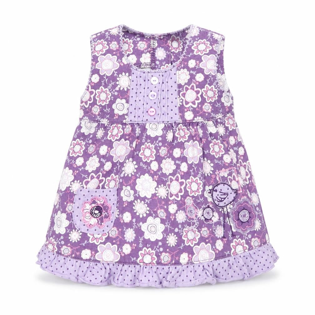 Matalan Girls Purple Floral  Fit & Flare  Size 3-6 Months