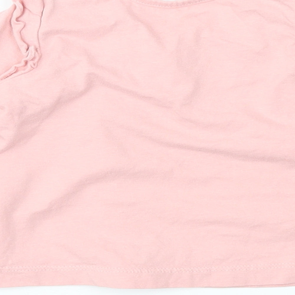 Matalan Girls Pink   Basic T-Shirt Size 3-6 Months