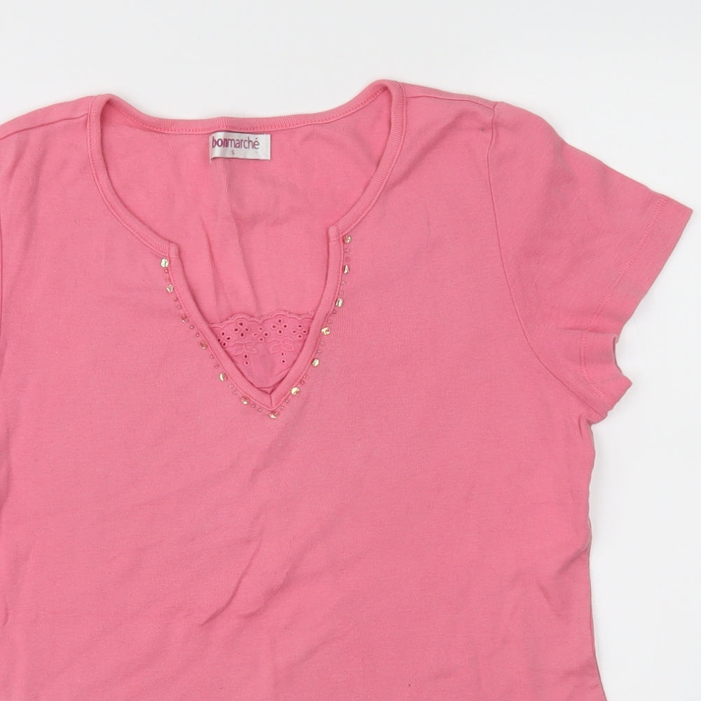 Bonmarché Womens Pink   Basic T-Shirt Size S
