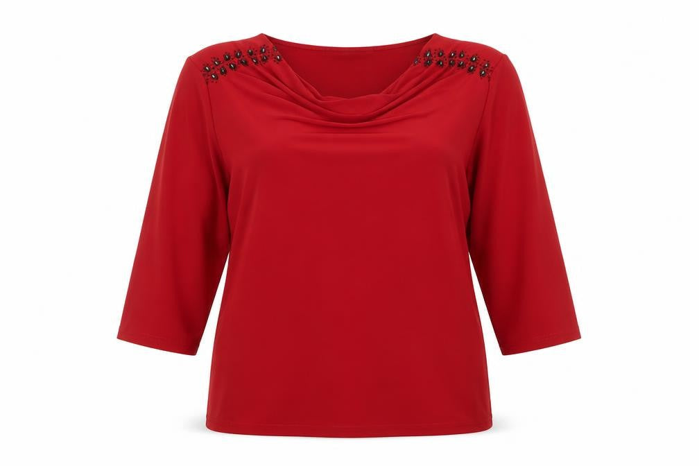 Anna rose Womens Red   Basic T-Shirt Size L