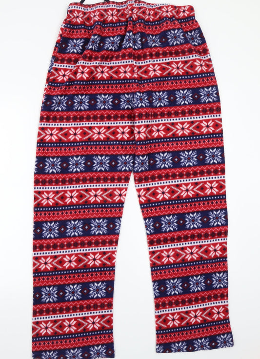 Preworn Womens Red Check  Sweatpants Trousers Size L L28 in