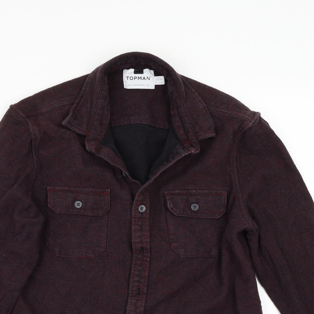 Topman Mens Purple    Button-Up Size S