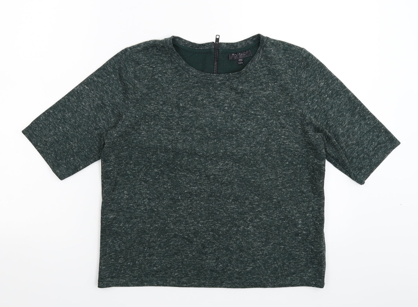 Topshop Womens Green  Knit Pullover Jumper Size 10