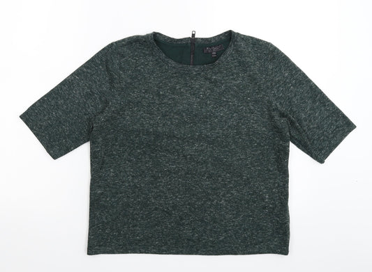 Topshop Womens Green  Knit Pullover Jumper Size 10