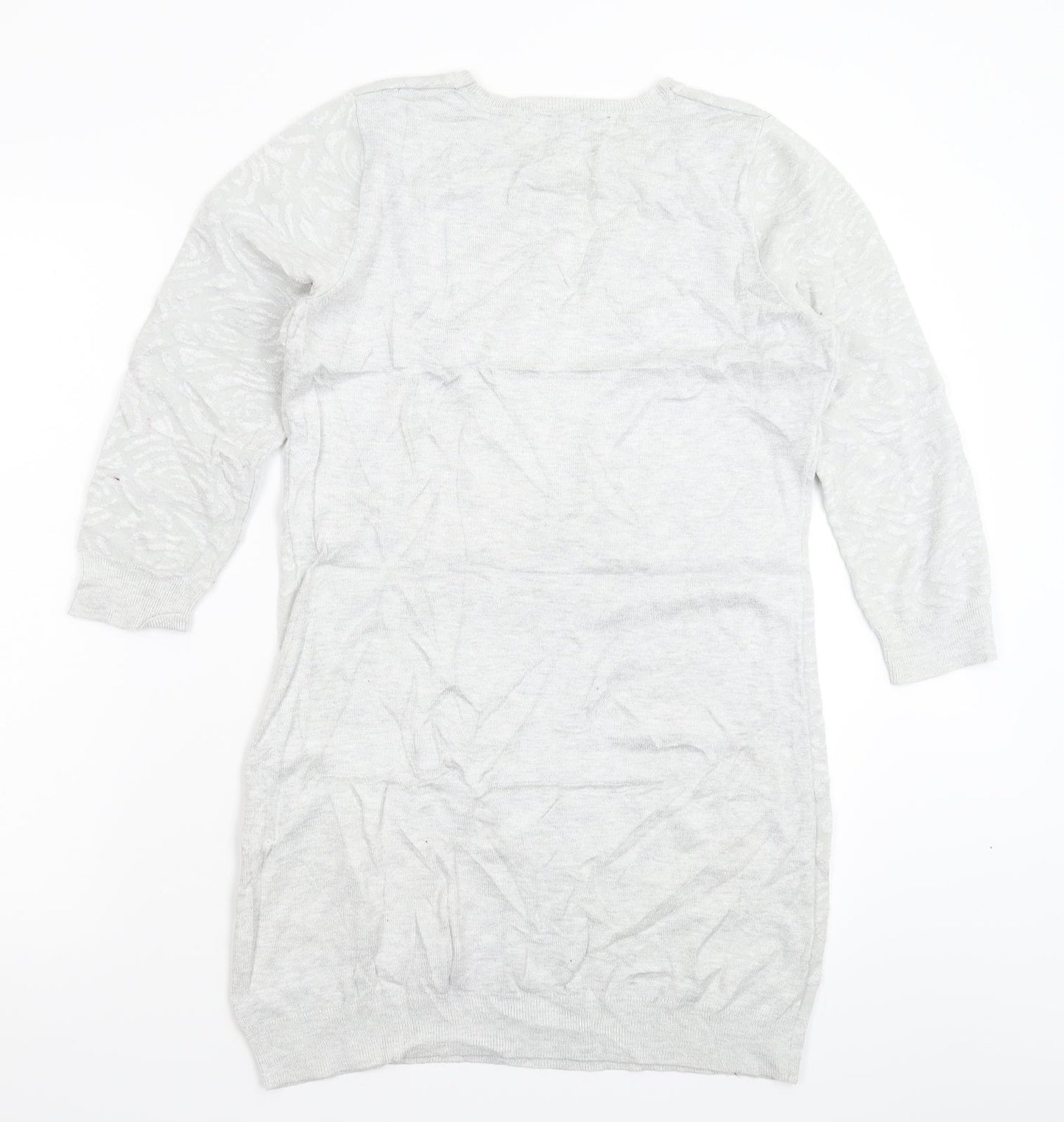 Dorothy Perkins Womens Grey  Knit Pullover Jumper Size 10