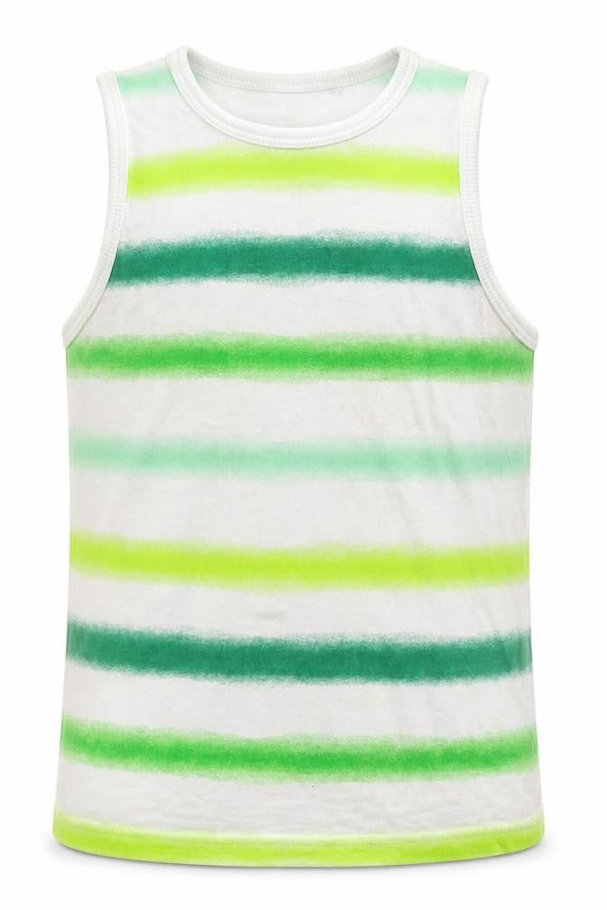 George Boys White Striped  Basic Tank Size 5-6 Years