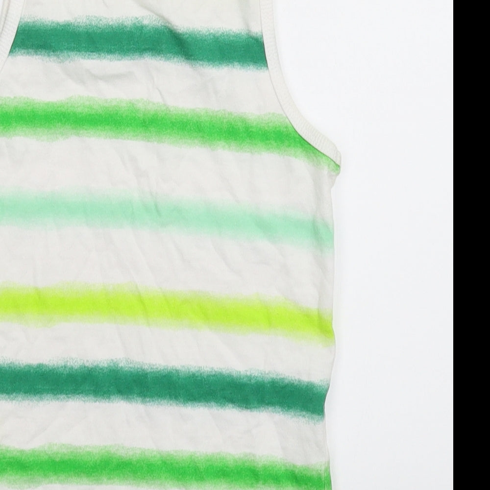 George Boys White Striped  Basic Tank Size 5-6 Years