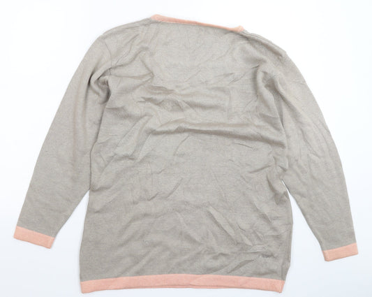 Preworn Womens Grey  Knit Pullover Jumper Size XL