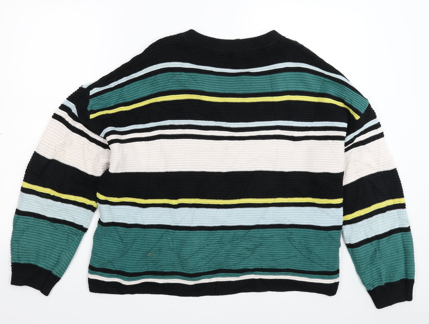 Divided Womens Multicoloured Striped Knit Pullover Jumper Size M  - Oversized