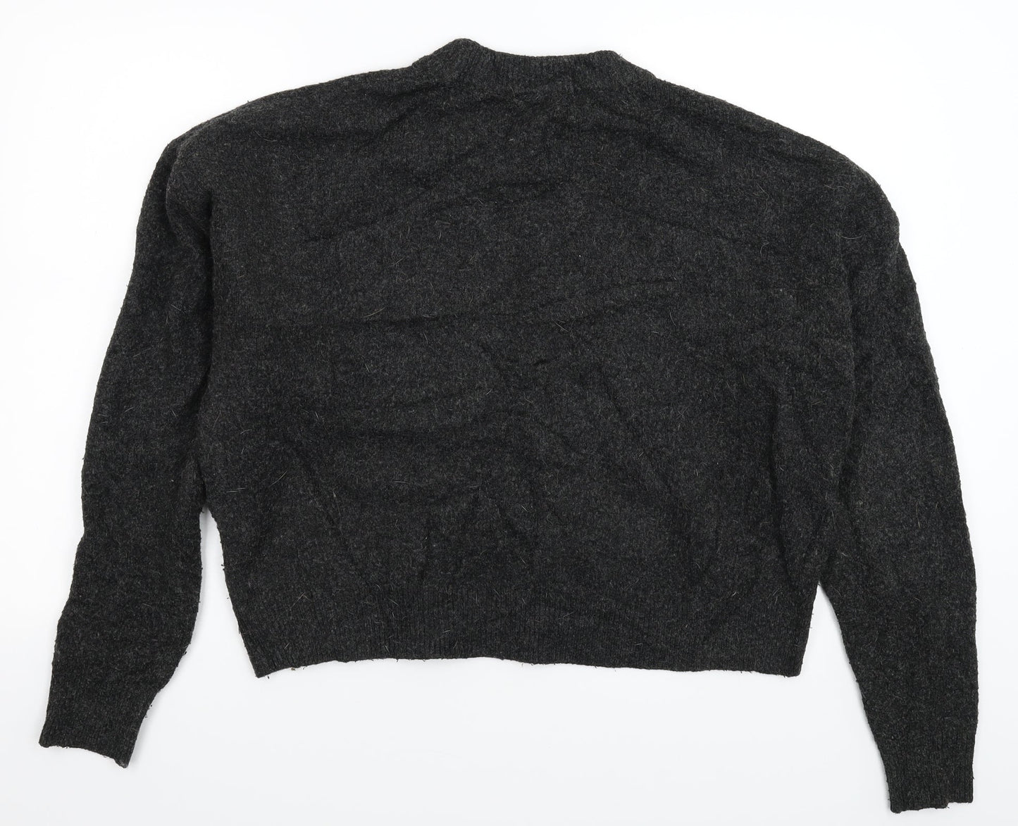 H&M Womens Black  Knit Pullover Jumper Size M  - Oversized