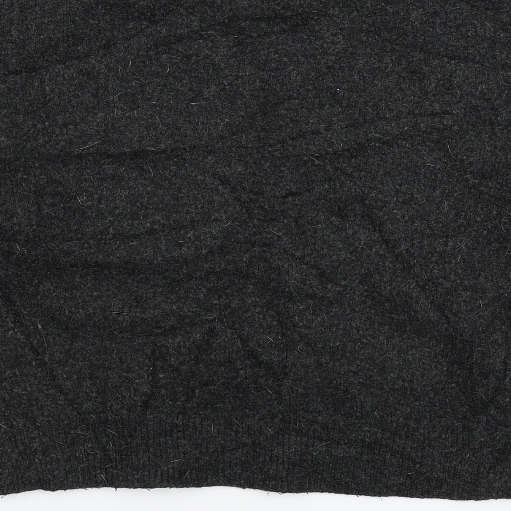 H&M Womens Black  Knit Pullover Jumper Size M  - Oversized