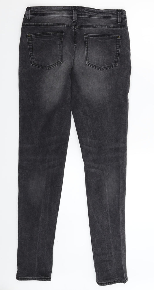 Denim & Co. Womens Black  Denim Skinny Jeans Size 10 L31 in