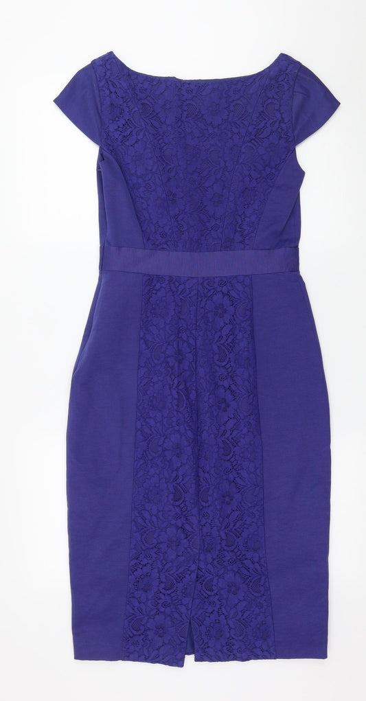Monsoon Womens Blue   Pencil Dress  Size 8