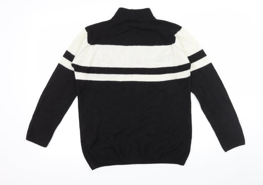 New Look Womens Black  Knit Pullover Jumper Size S