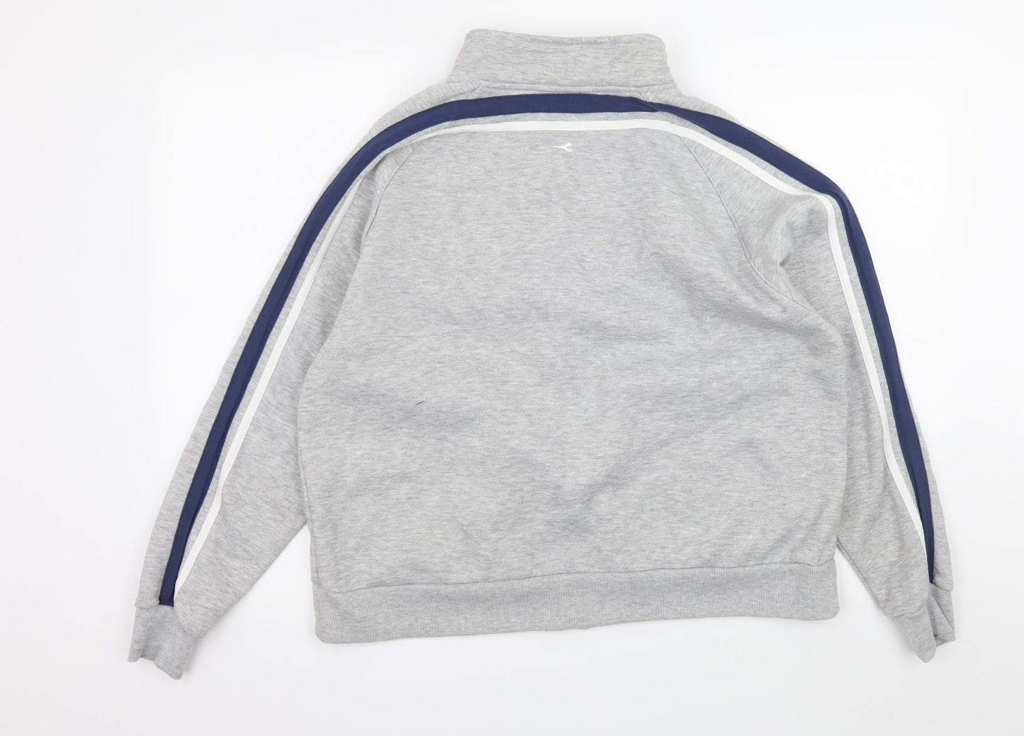 Diadora Womens Grey  Jersey Full Zip Sweatshirt Size 20