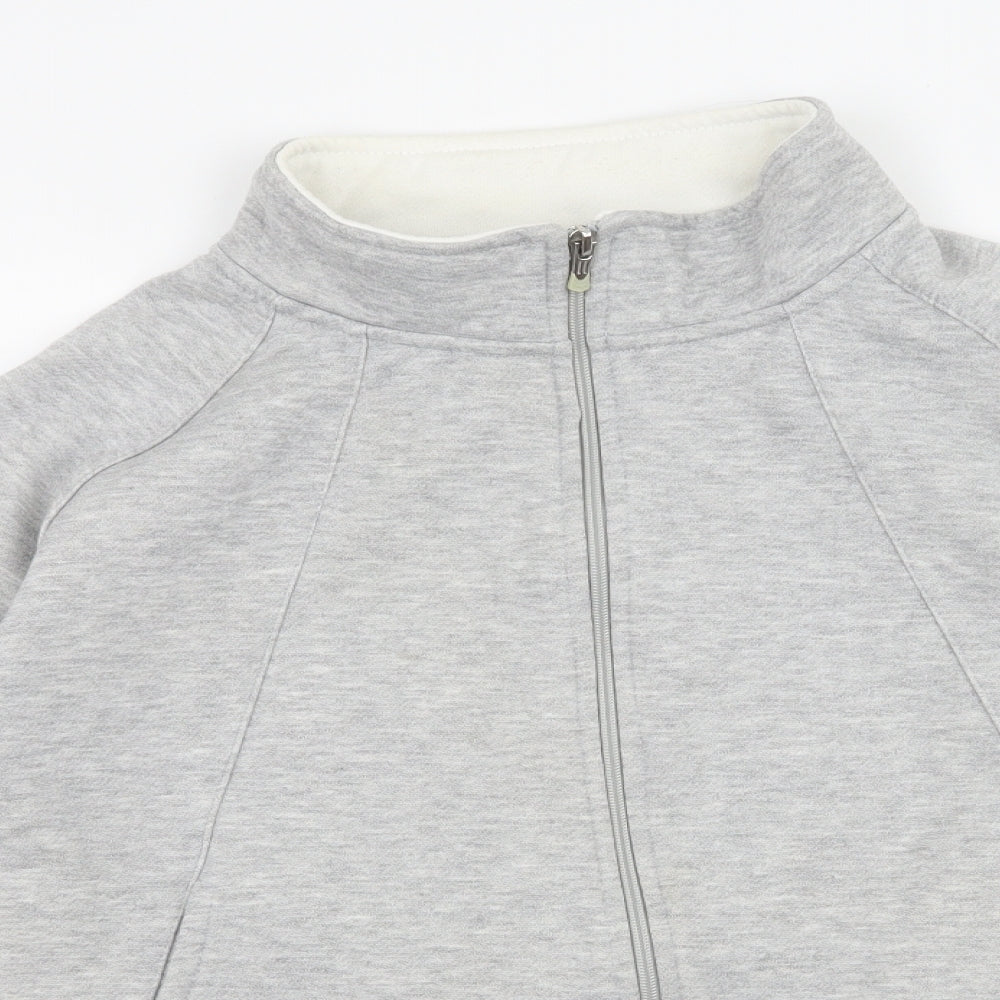 Diadora Womens Grey  Jersey Full Zip Sweatshirt Size 20