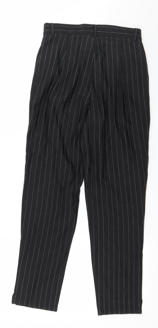 Preworn Womens Black Striped  Trousers  Size 27 in L26 in