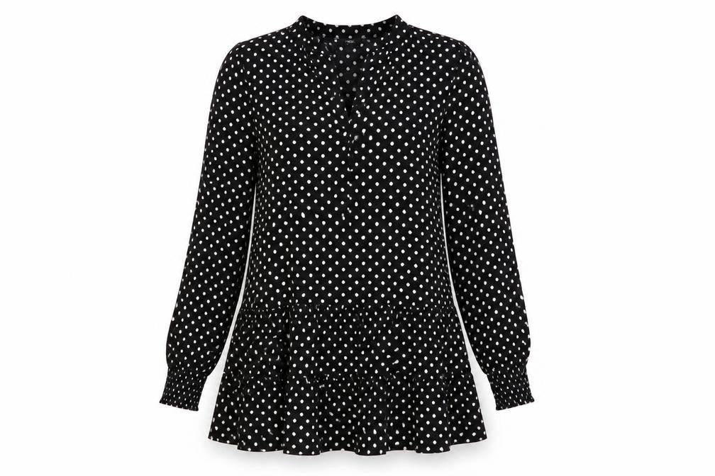 Next Womens Black Polka Dot  Fit & Flare  Size 8