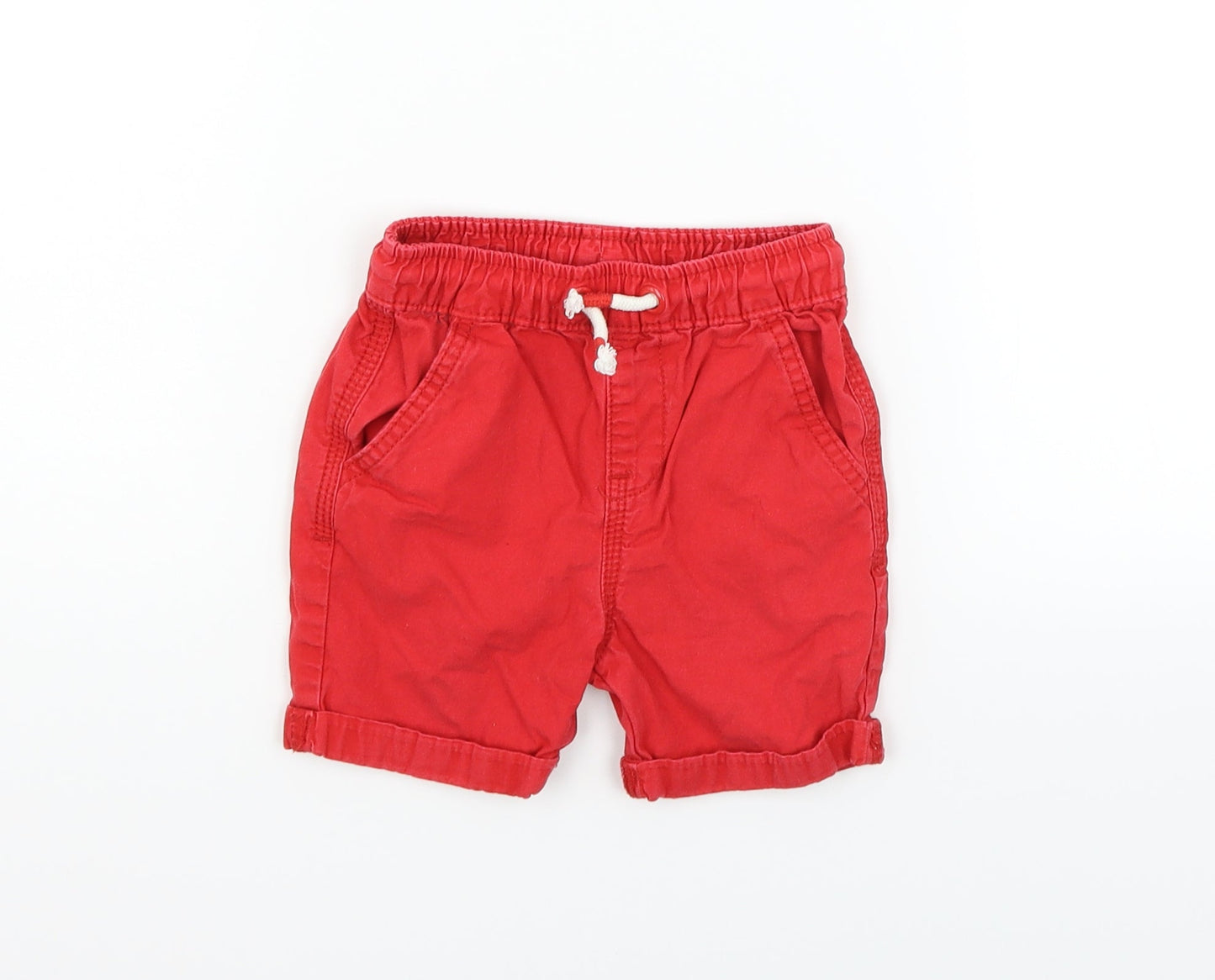 George Boys Red   Chino Shorts Size 2 Years