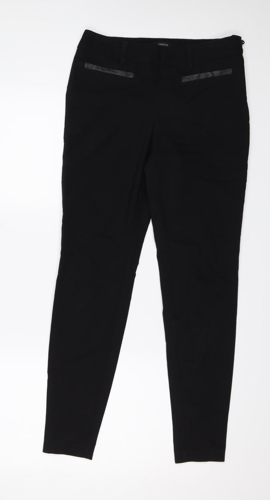Papaya Womens Black   Trousers  Size 8 L27 in