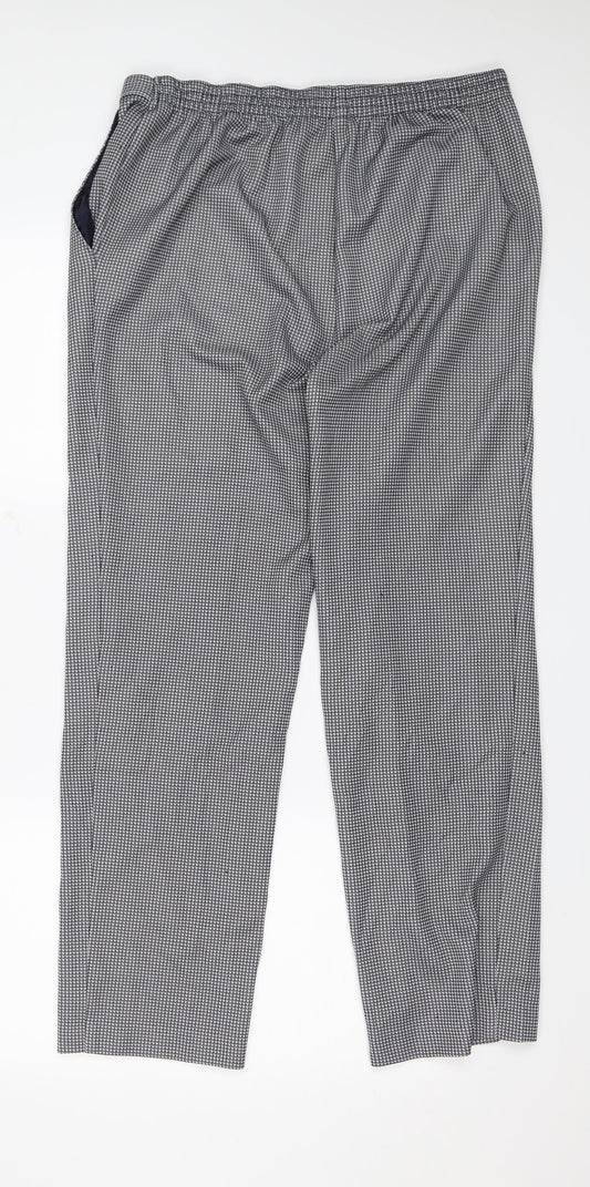 Marks and Spencer Womens Grey Plaid  Trousers  Size M L26 in