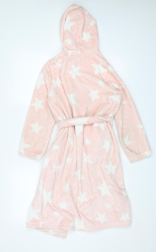 M&S Girls Pink Solid  Top Robe Size 9-10 Years  - Stars