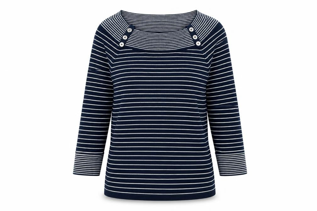 Womens UK M Regular Jones New York Blue Pullover