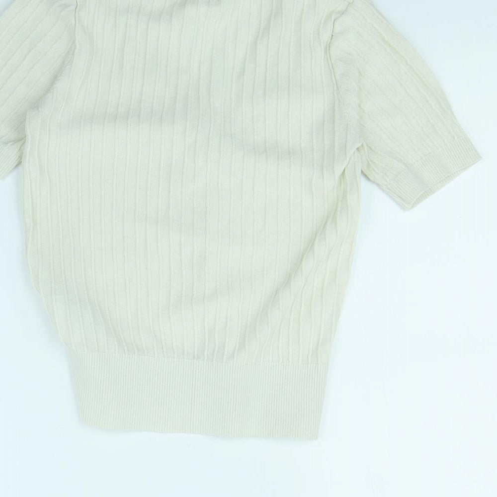 H&M Womens White   Pullover Jumper Size XS