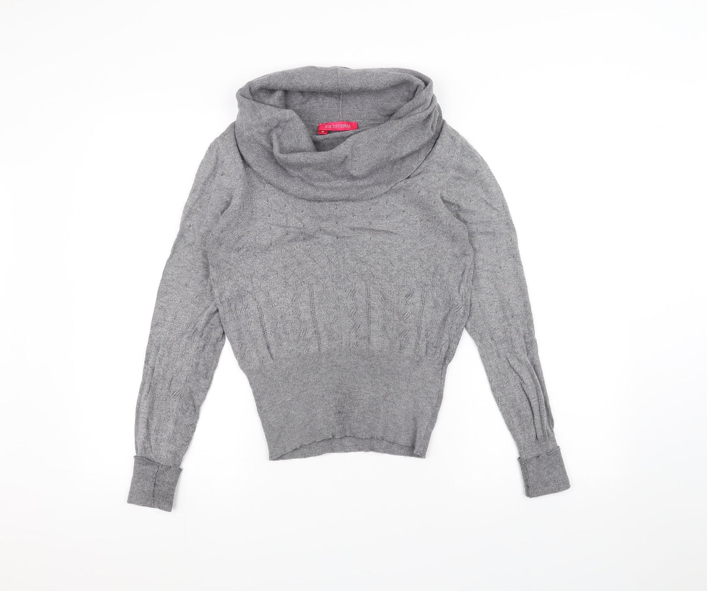 exceptional woman Womens Grey   Pullover Jumper Size M