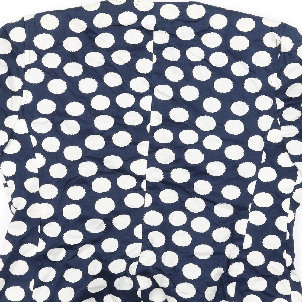 lovetta bloom Womens Blue Polka Dot  Jacket  Size 12
