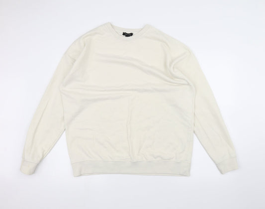 New Look Womens White   Pullover Jumper Size M