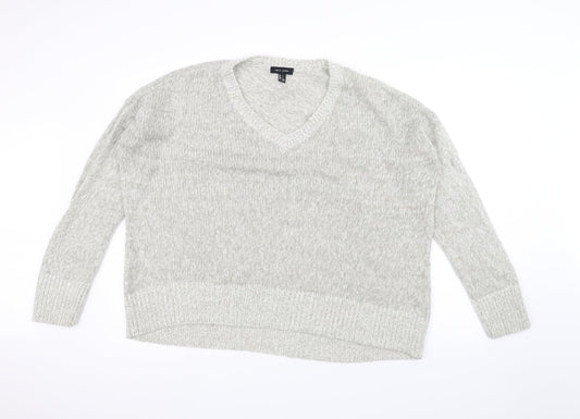New Look Womens White  Knit Pullover Jumper Size L