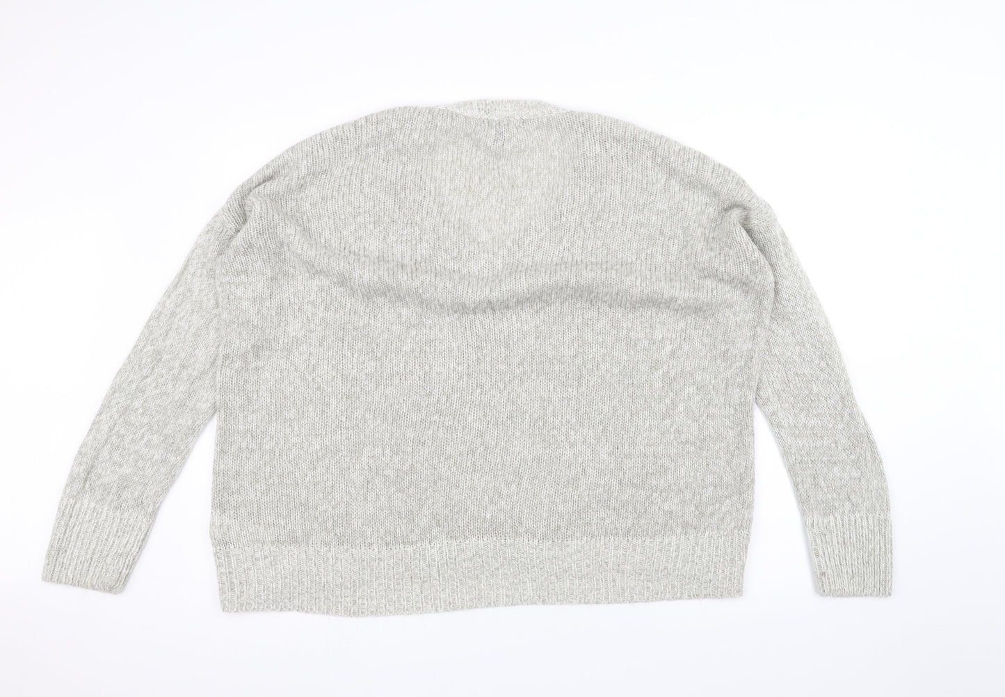 New Look Womens White  Knit Pullover Jumper Size L