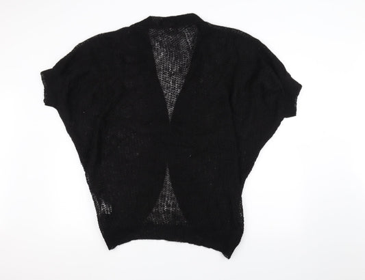 H&M Womens Black  Knit Jacket Coatigan Size M