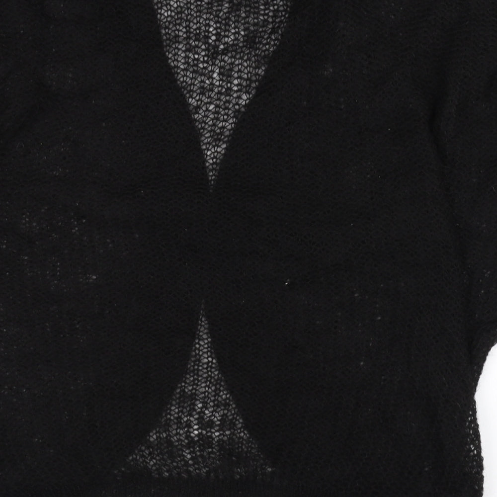 H&M Womens Black  Knit Jacket Coatigan Size M