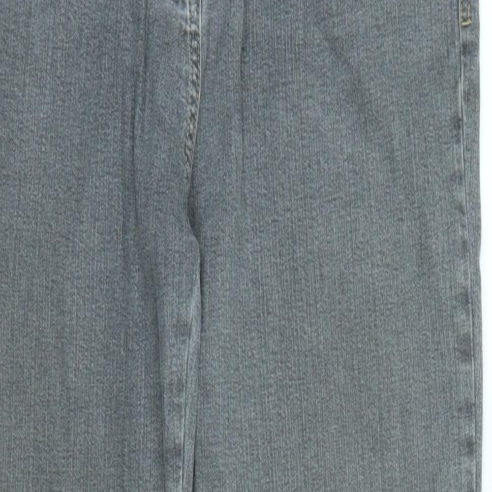 Marks and Spencer Womens Grey  Denim Straight Jeans Size 10 L26 in