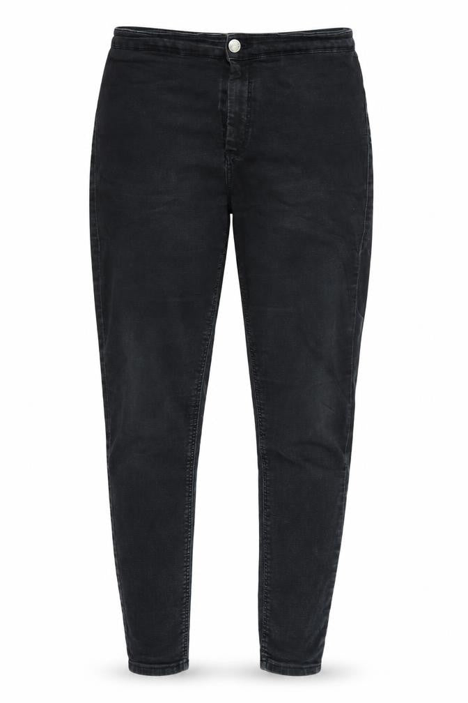 Topshop Womens Black  Denim Straight Jeans Size 32 in L25 in