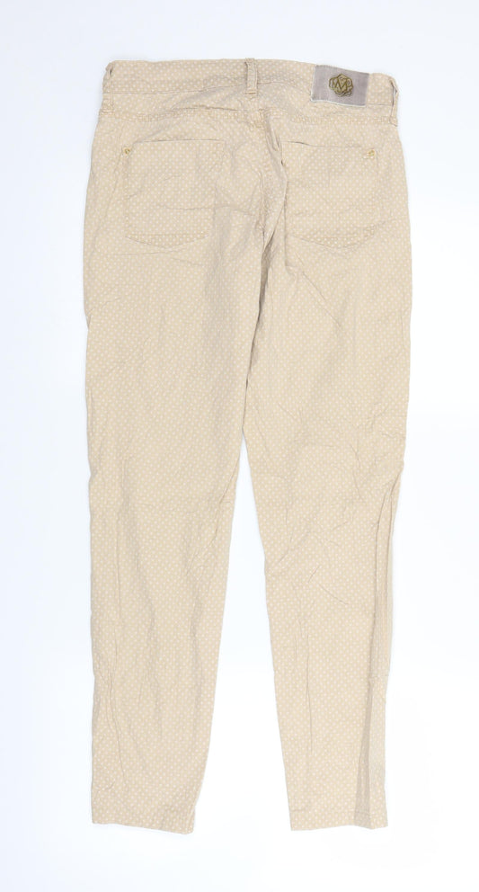 Morgana Womens Beige Polka Dot  Trousers  Size 28 in L27 in