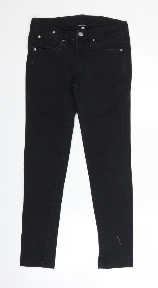 Kappahl Womens Black  Denim Straight Jeans Size 6 L26 in