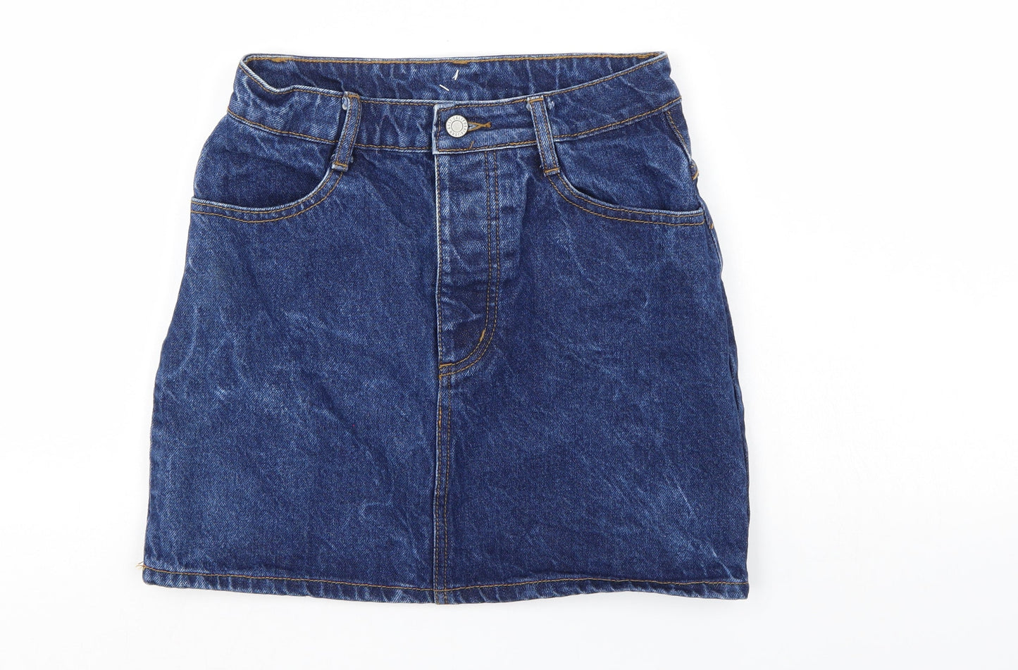 J Galt Womens Blue  Denim A-Line Skirt Size S