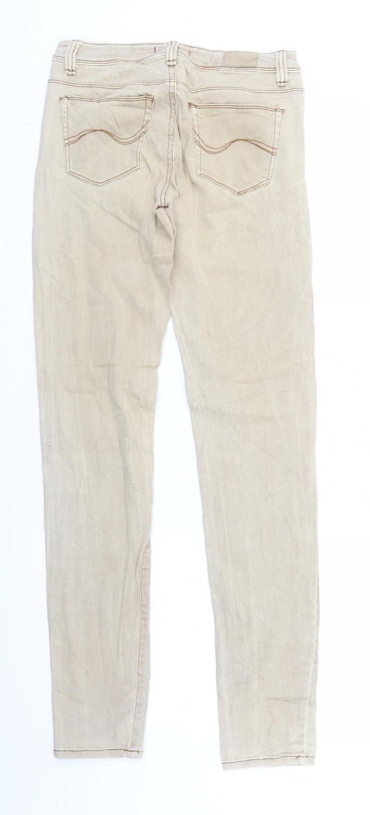 TALLY WEiJL Womens Beige  Denim Straight Jeans Size 8 L31 in