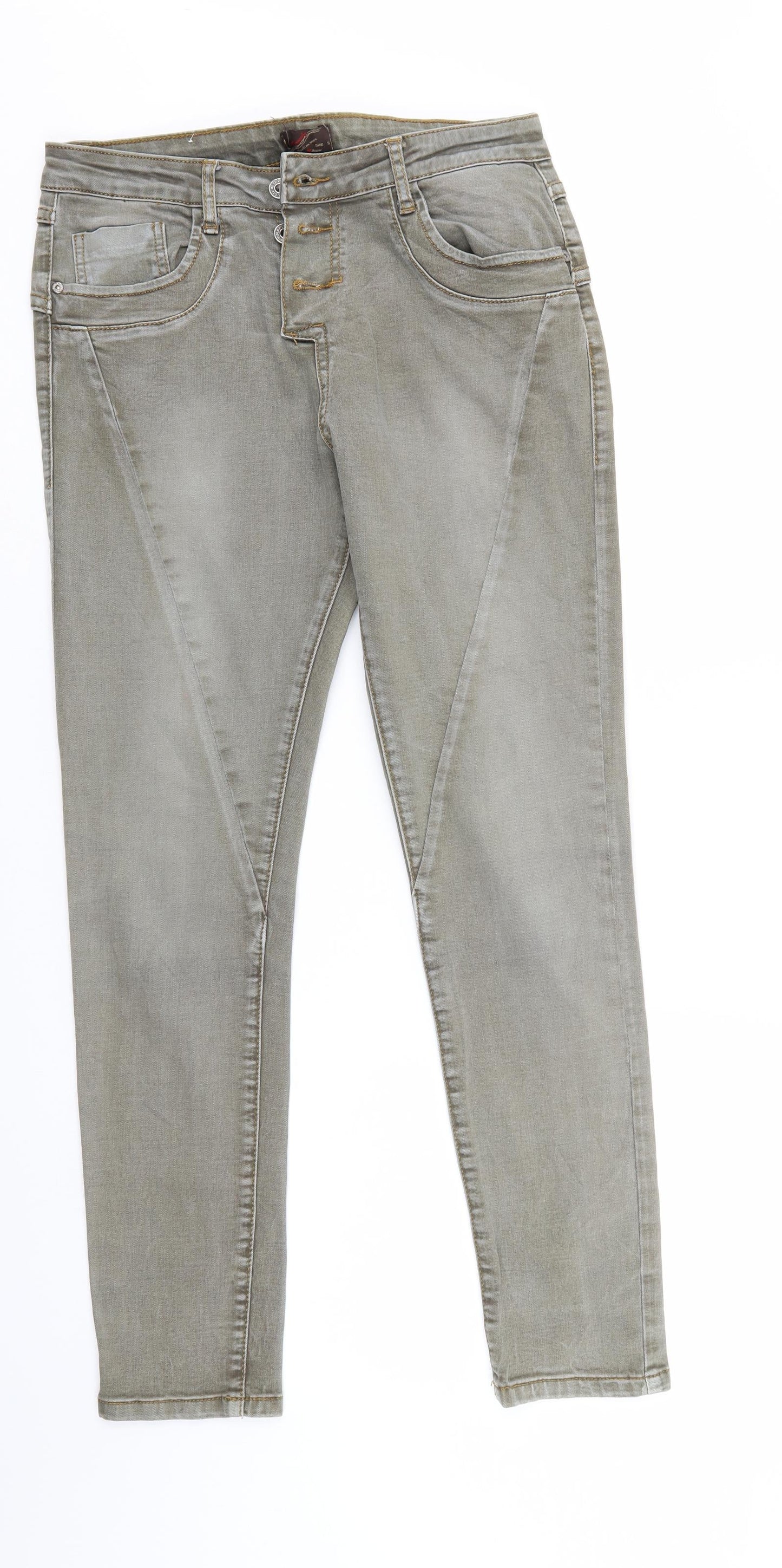 Onado Womens Grey  Denim Tapered Jeans Size 8 L28 in
