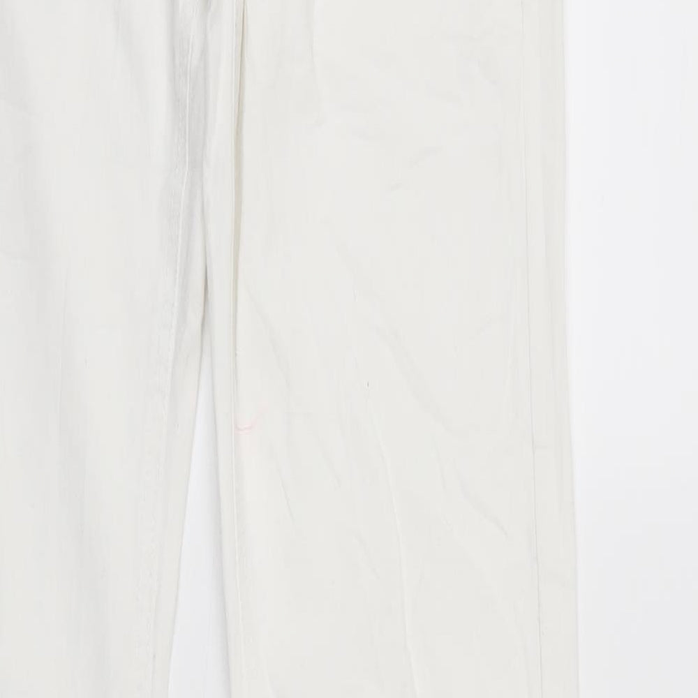 Calliope Womens White  Denim Straight Jeans Size L L32 in