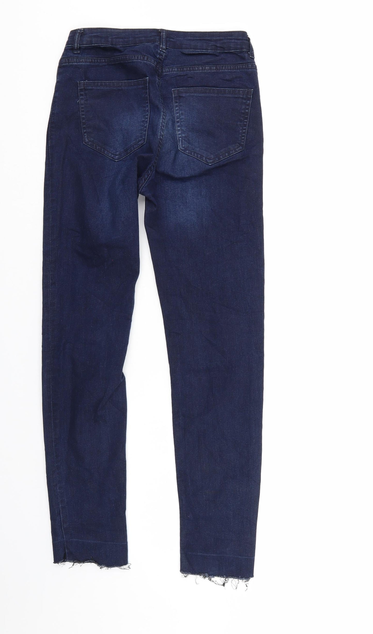 H&M Womens Blue  Denim Straight Jeans Size 8 L28 in