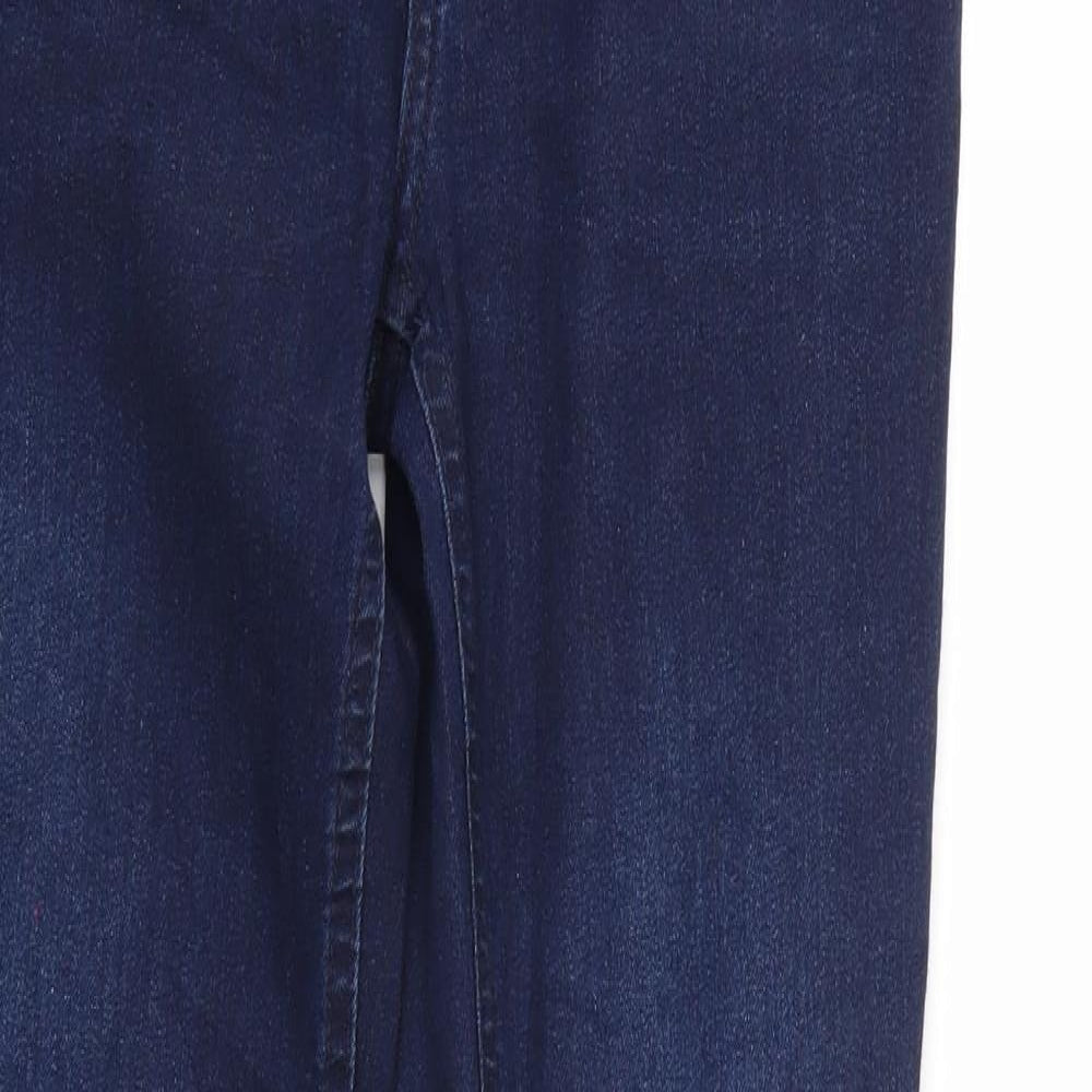 H&M Womens Blue  Denim Straight Jeans Size 8 L28 in