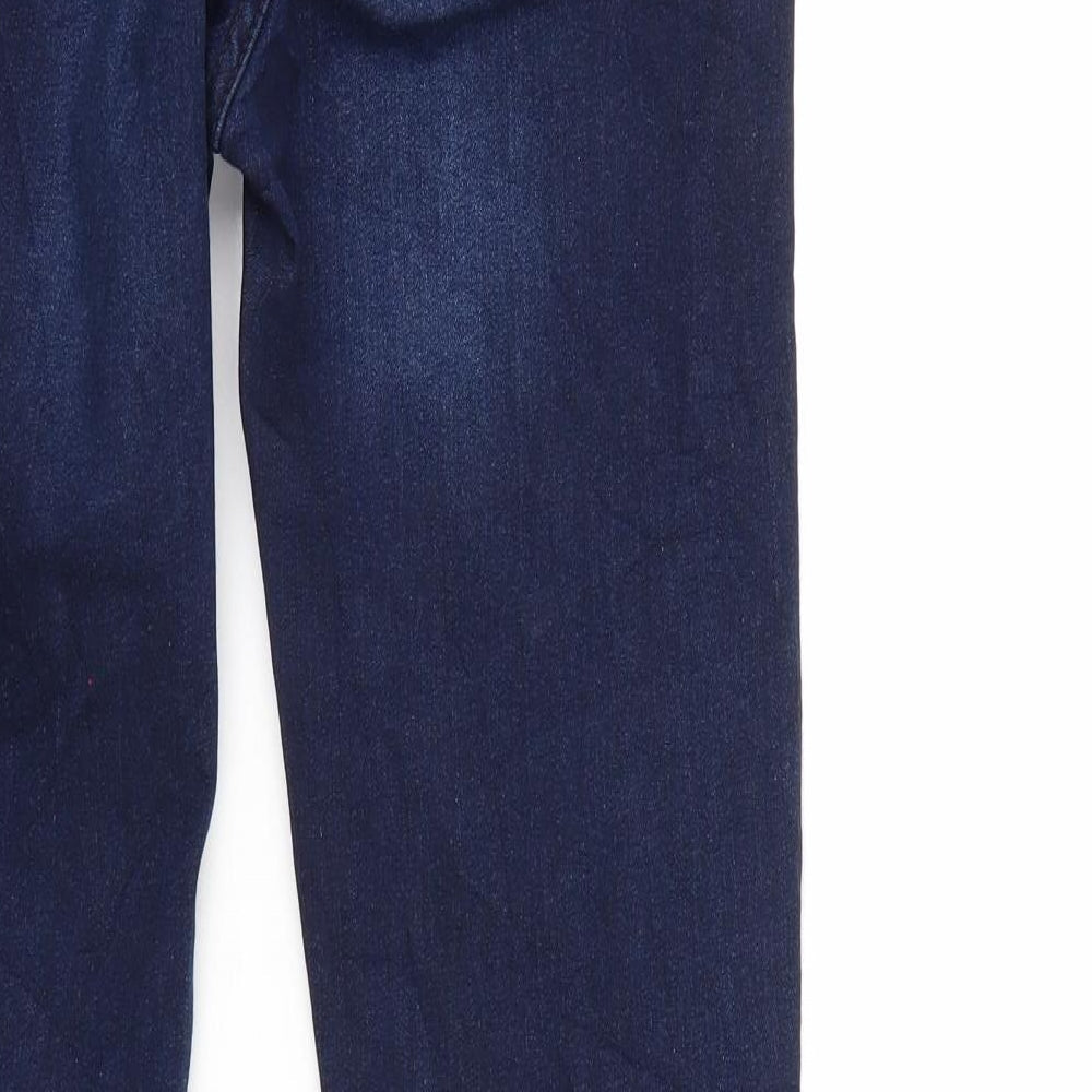 H&M Womens Blue  Denim Straight Jeans Size 8 L28 in