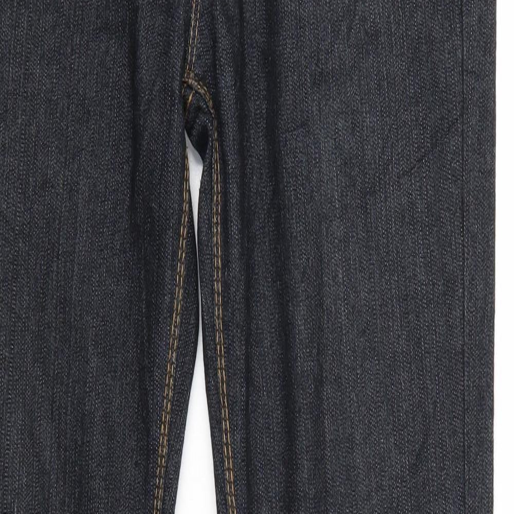 Preworn Womens Black  Denim Straight Jeans Size 6 L29 in