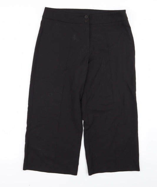 Preworn Womens Black   Trousers  Size 12 L20 in