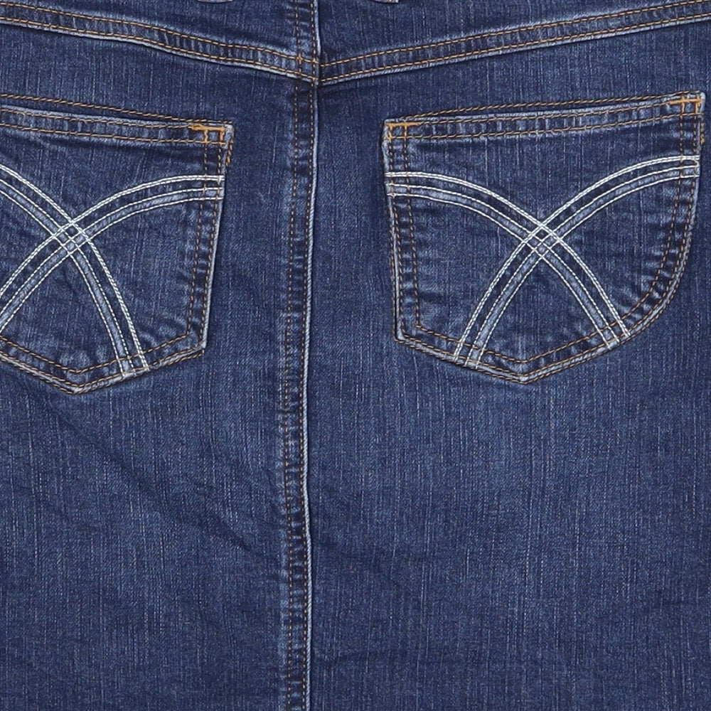Preworn Womens Blue  Denim Straight & Pencil Set Size 10